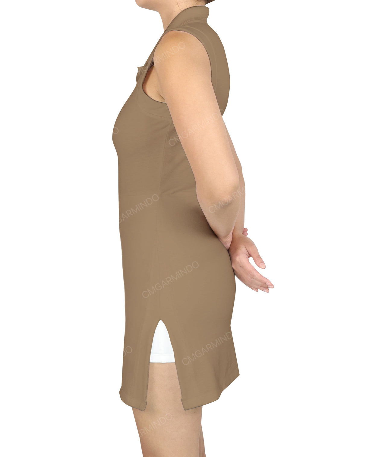 Sleeveless Polo Shorts Dress