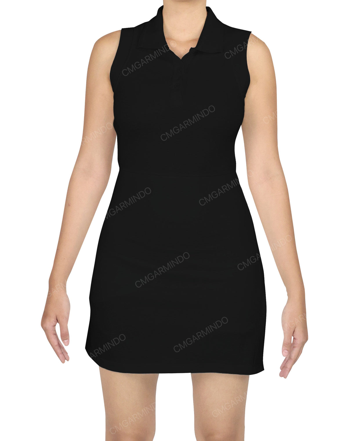 Sleeveless Polo Shorts Dress
