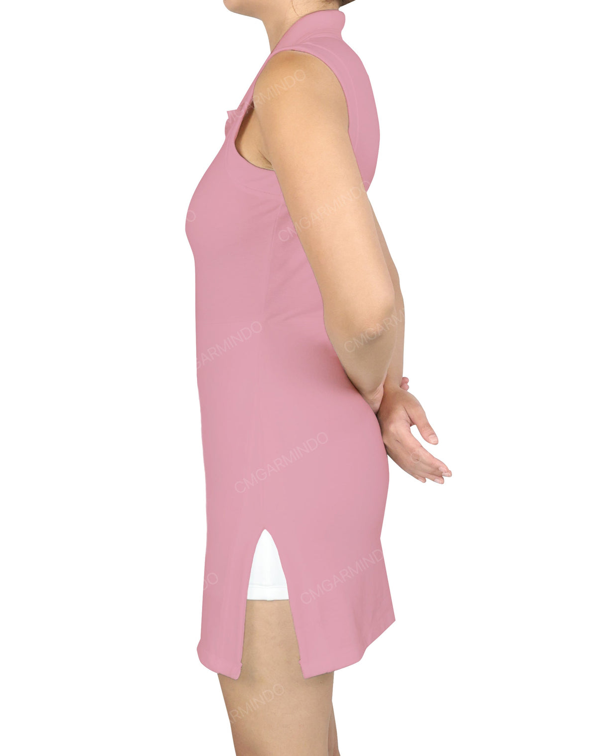 Sleeveless Polo Shorts Dress