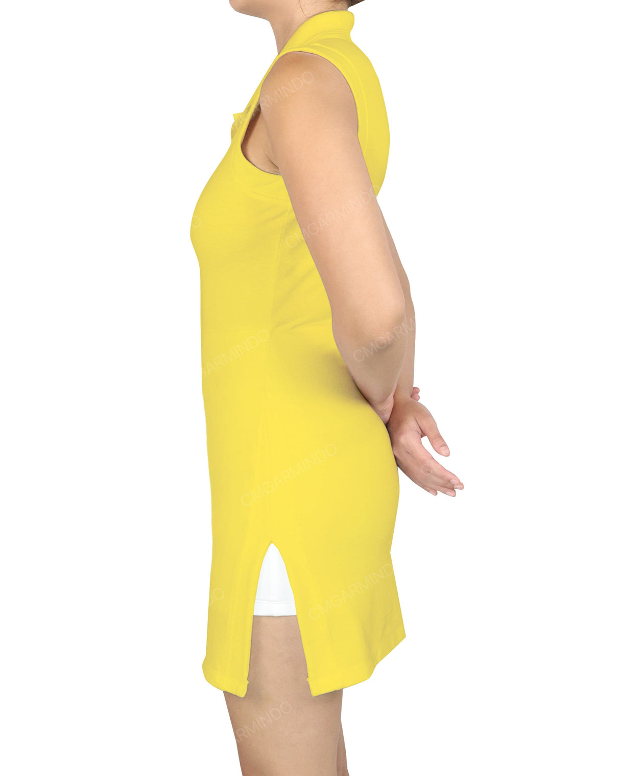 Sleeveless Polo Shorts Dress