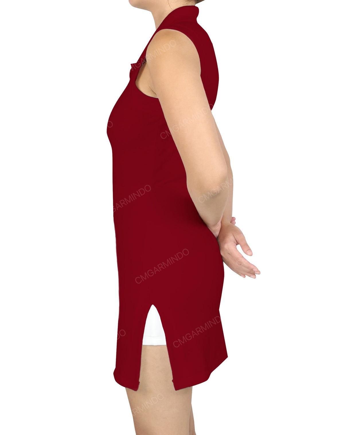 Sleeveless Polo Shorts Dress