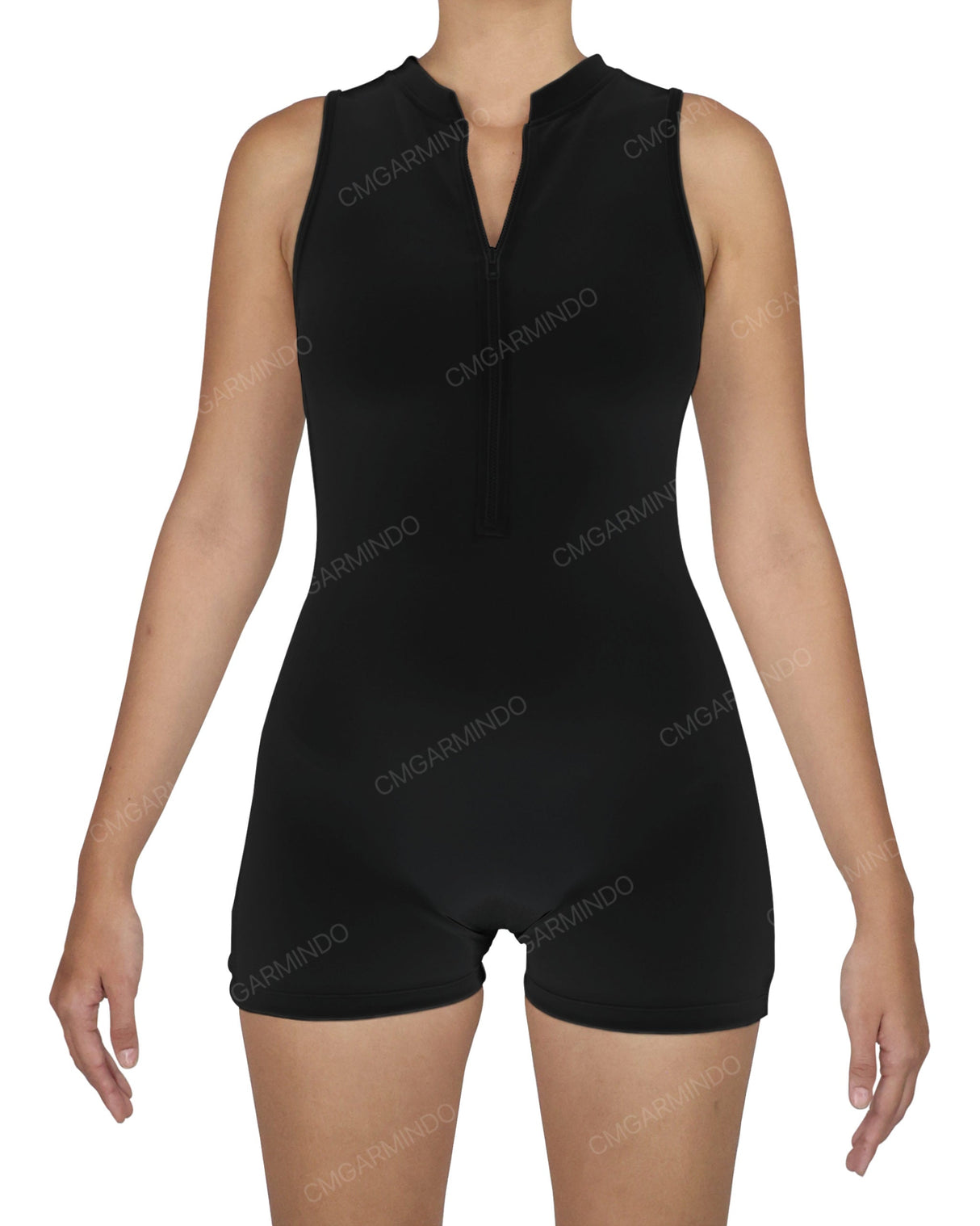 Sleeveless 1/4 Zip Playsuit