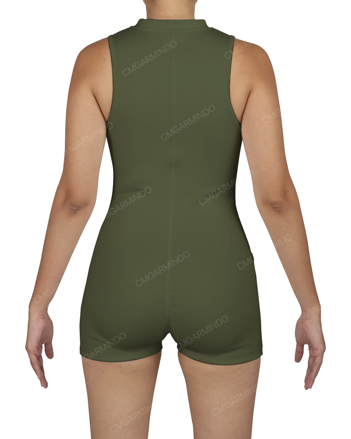 Sleeveless 1/4 Zip Playsuit