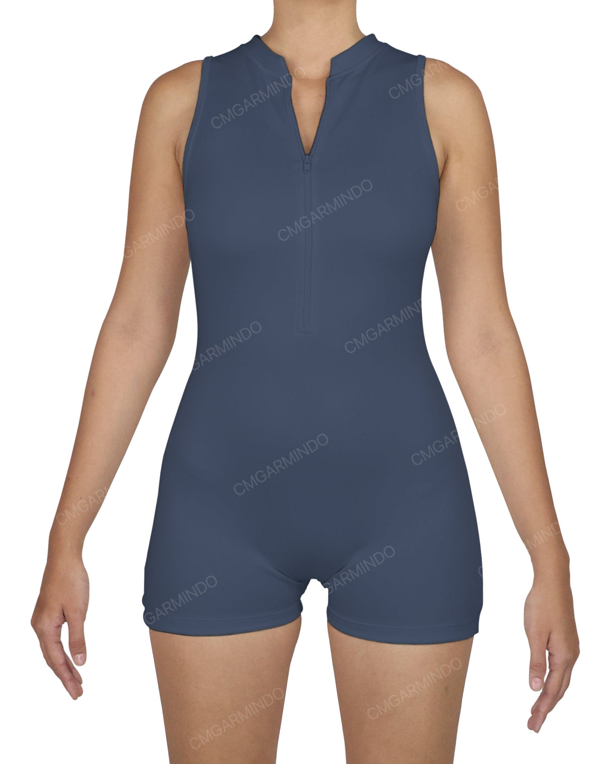 Sleeveless 1/4 Zip Playsuit