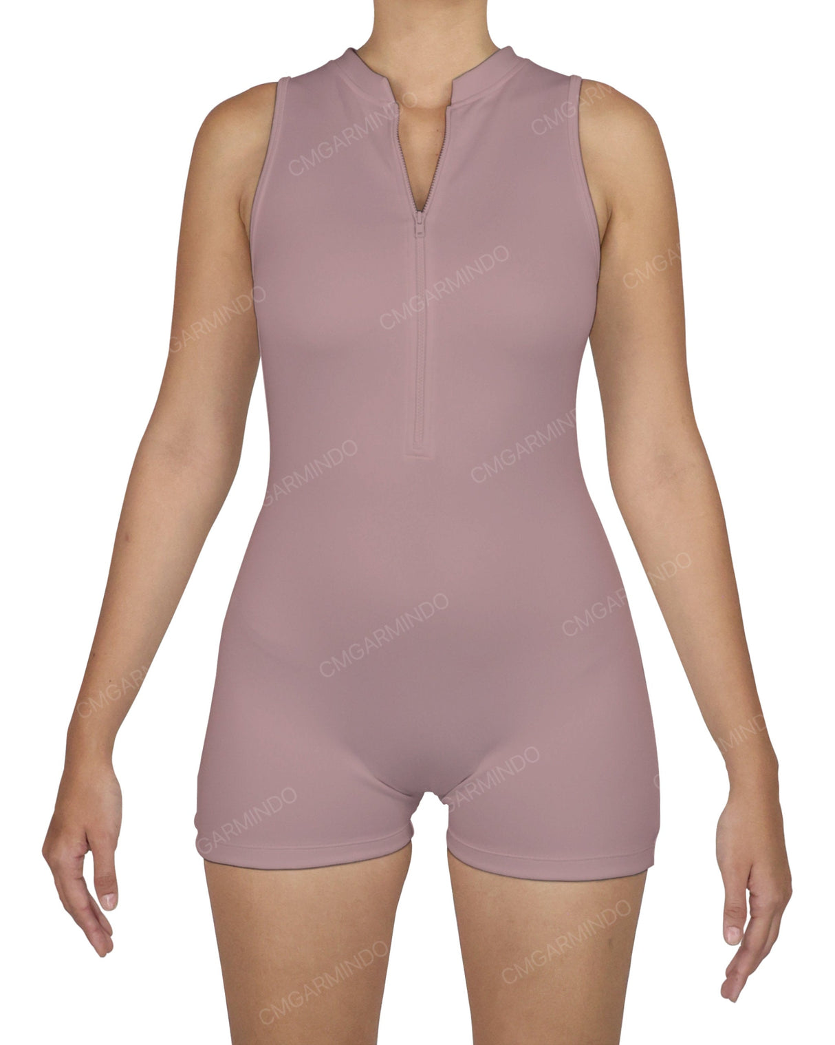 Sleeveless 1/4 Zip Playsuit