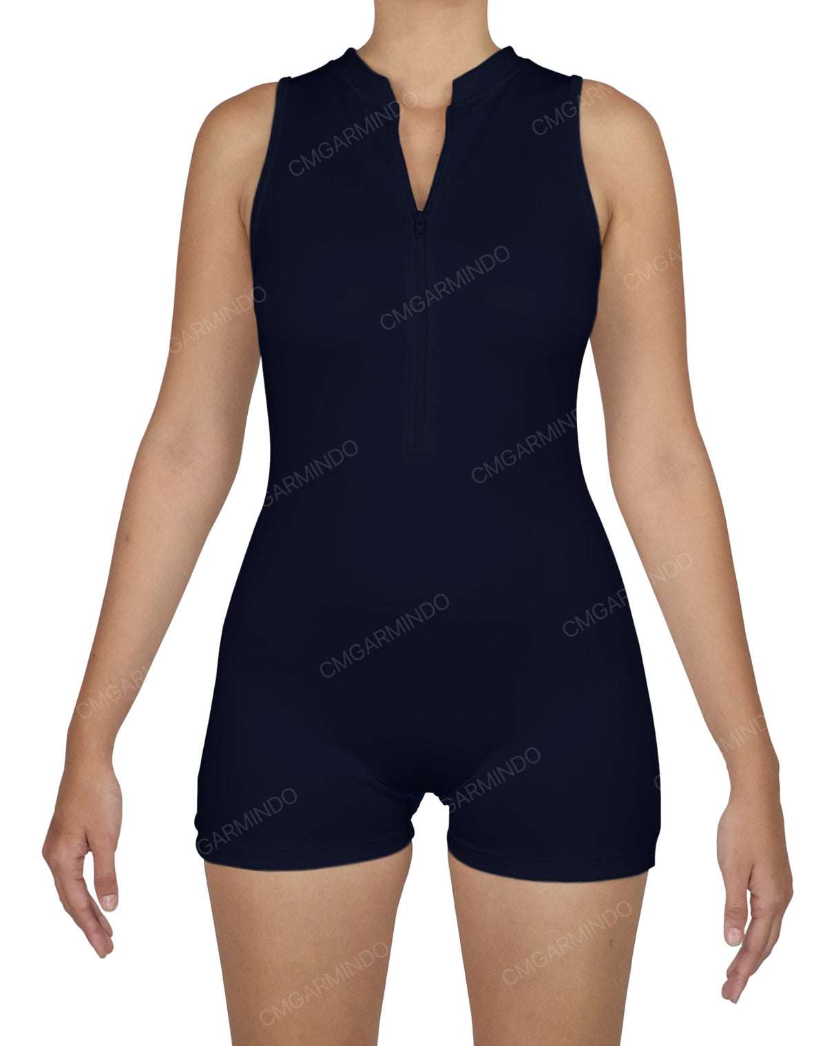 Sleeveless 1/4 Zip Playsuit