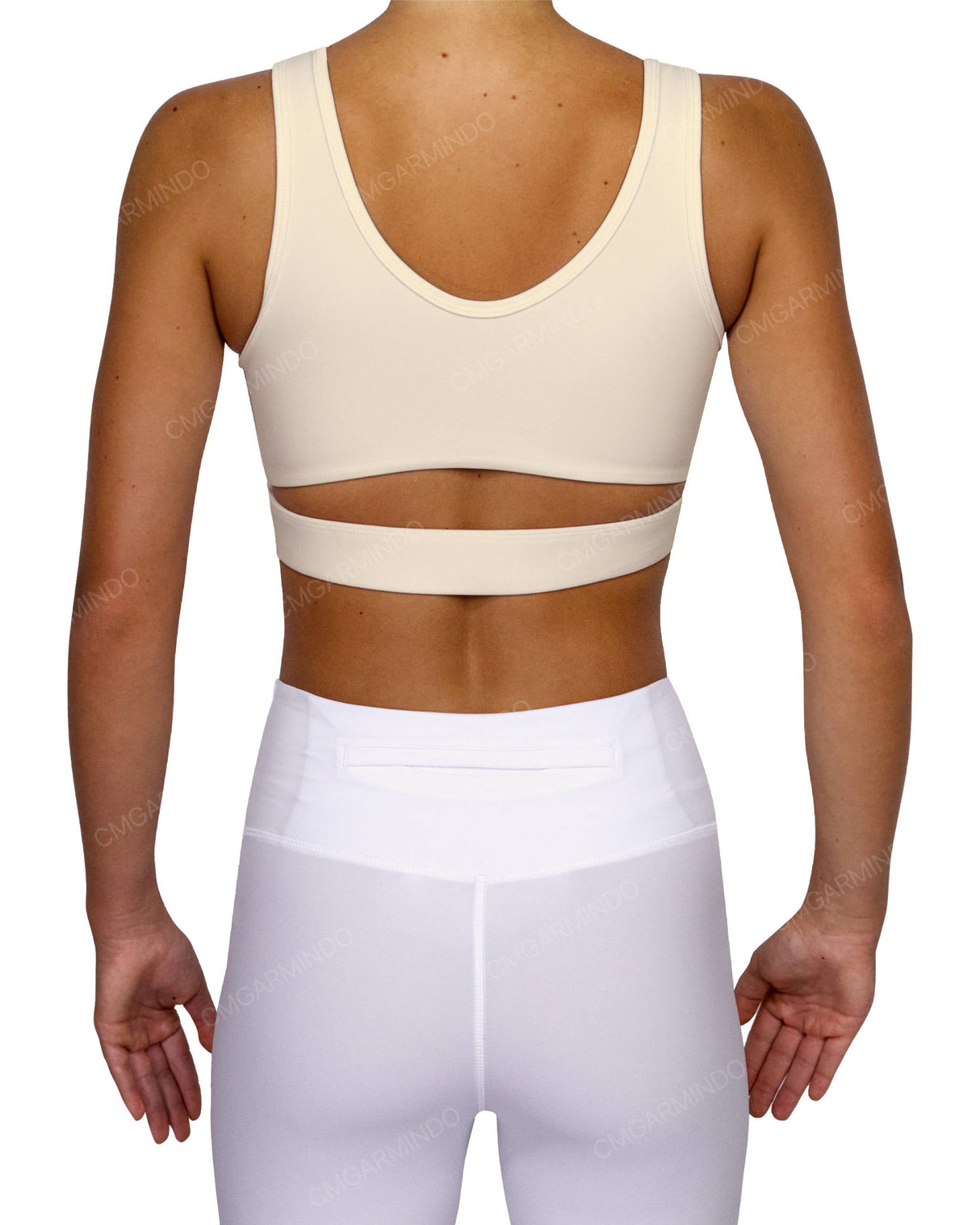 Scoop Front Band Back Top