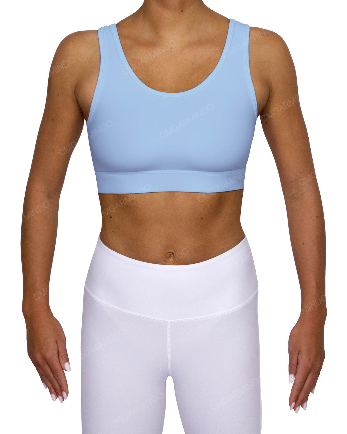 Scoop Front Band Back Top