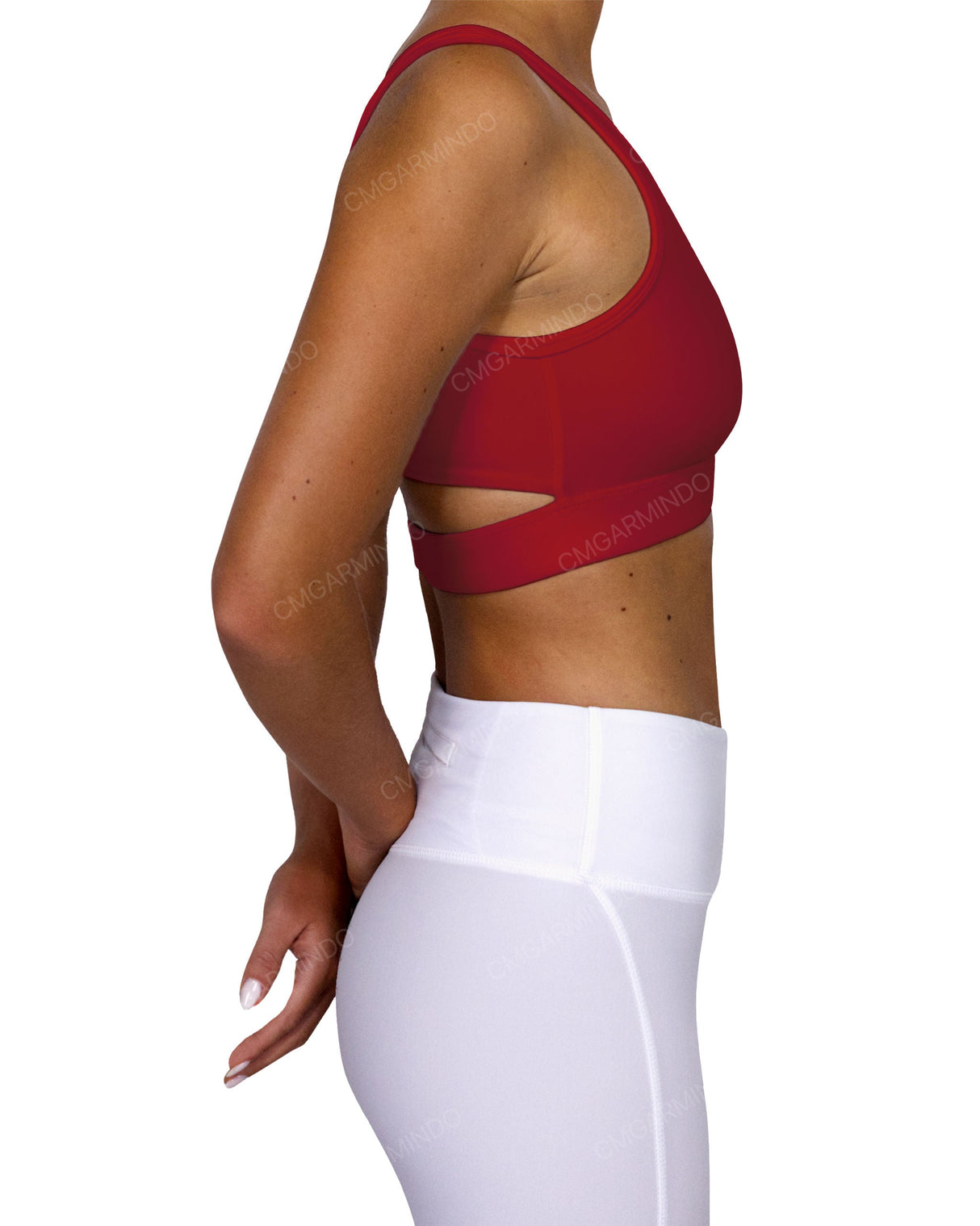 Scoop Front Band Back Top