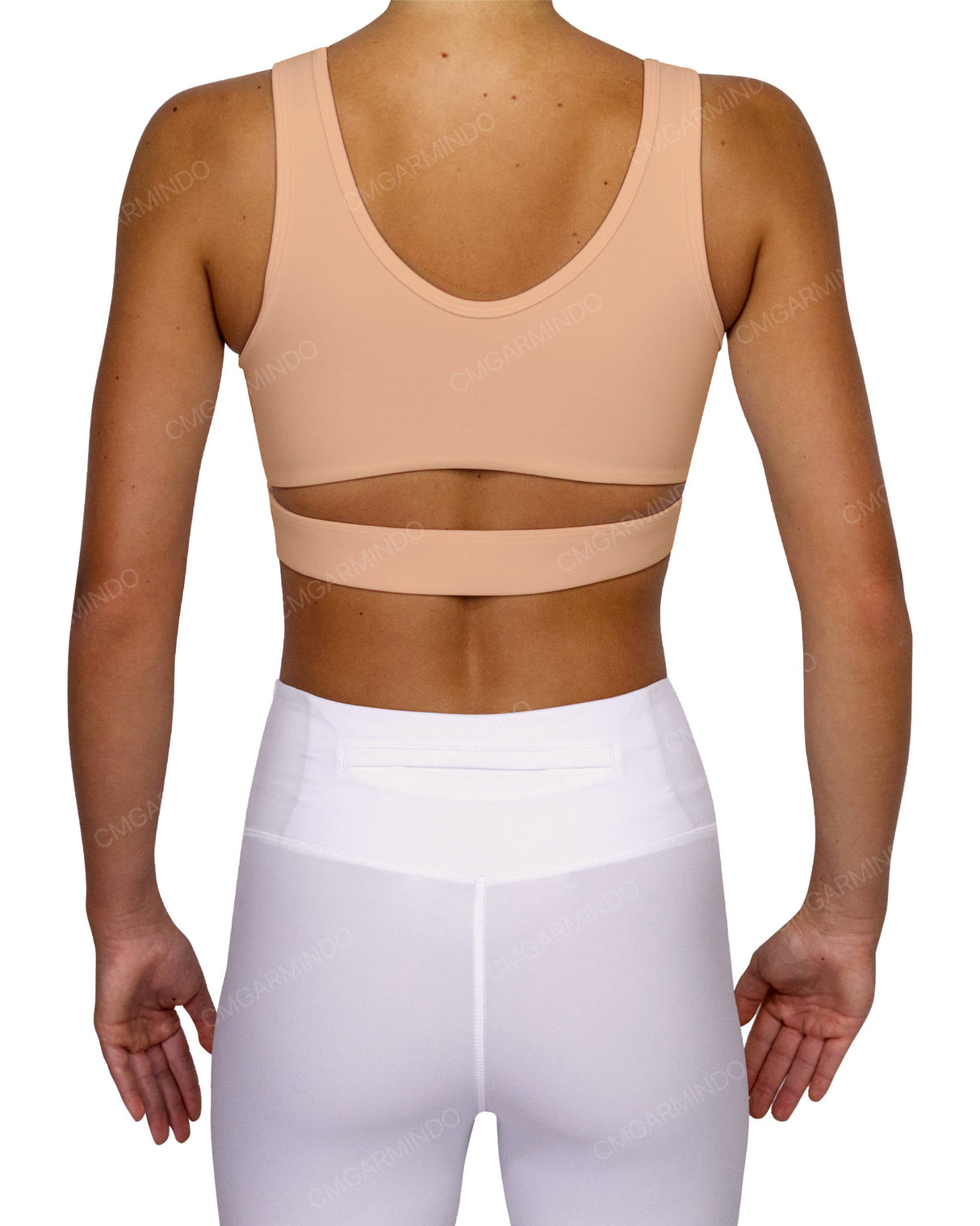 Scoop Front Band Back Top