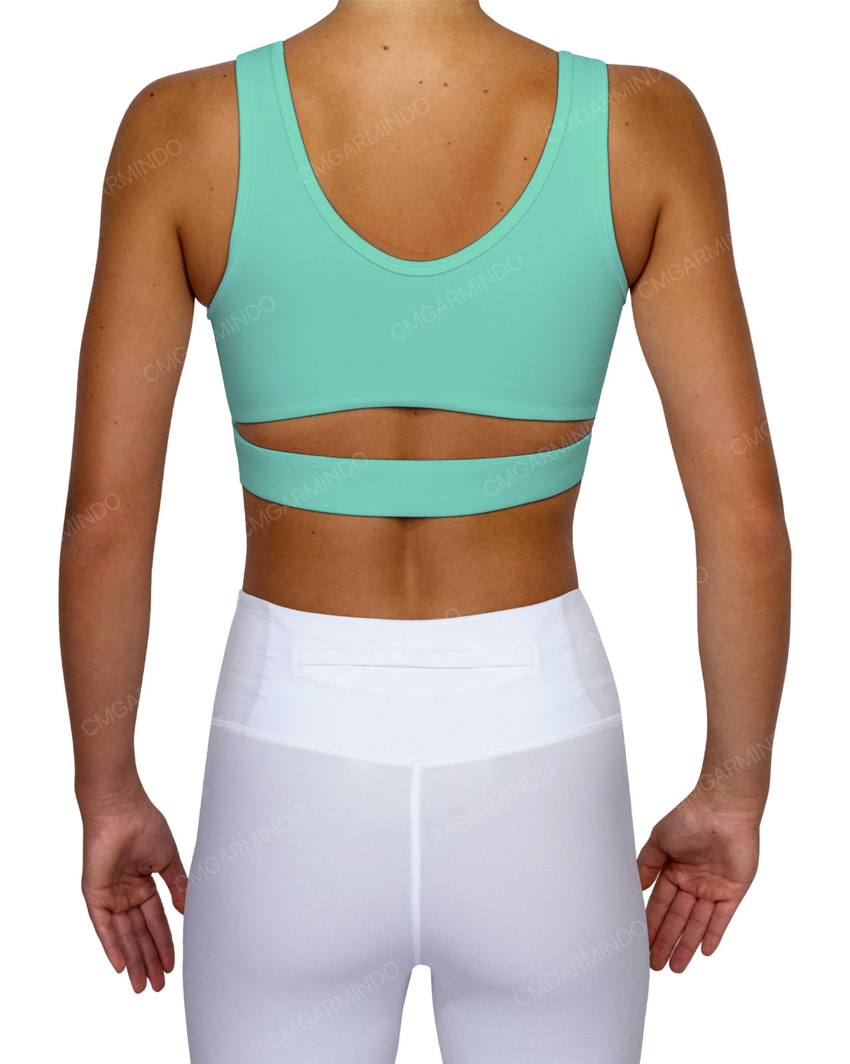 Scoop Front Band Back Top