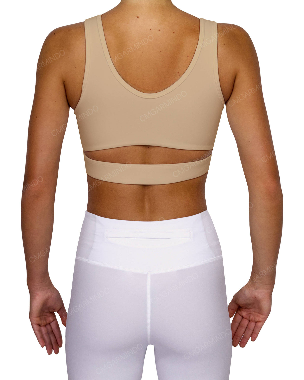 Scoop Front Band Back Top