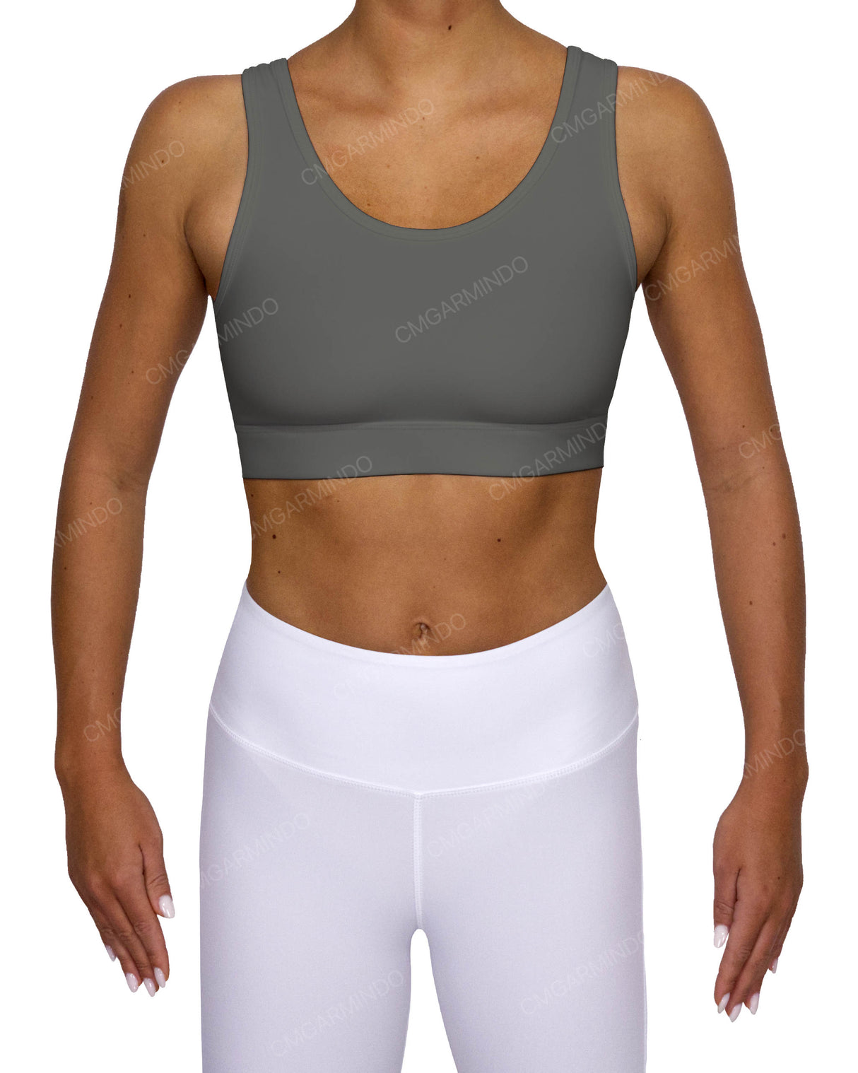 Scoop Front Band Back Top