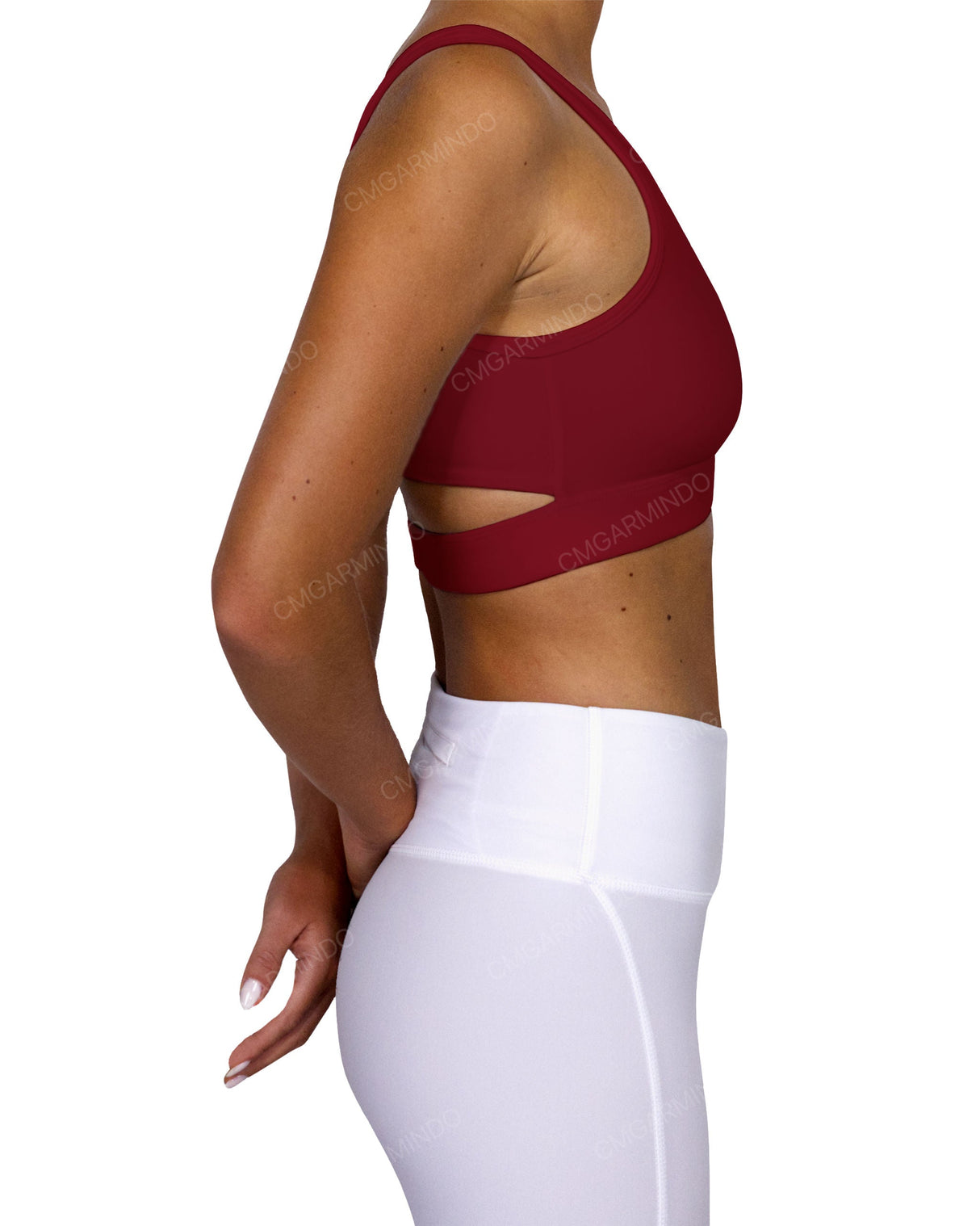 Scoop Front Band Back Top