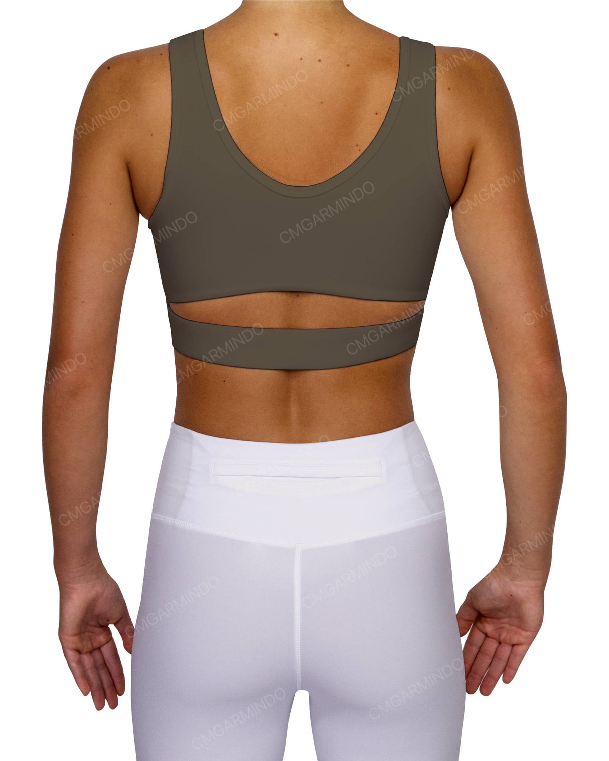 Scoop Front Band Back Top