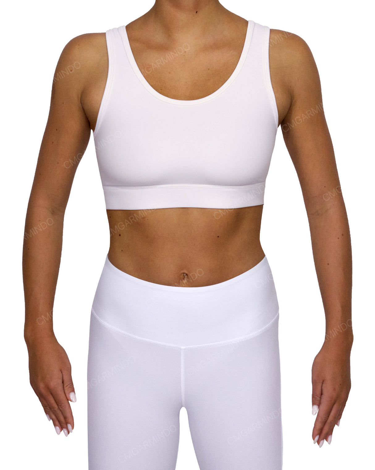 Scoop Front Band Back Top