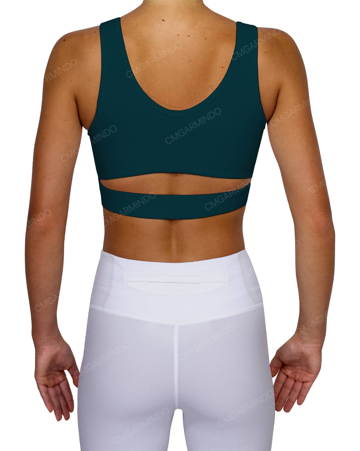 Scoop Front Band Back Top