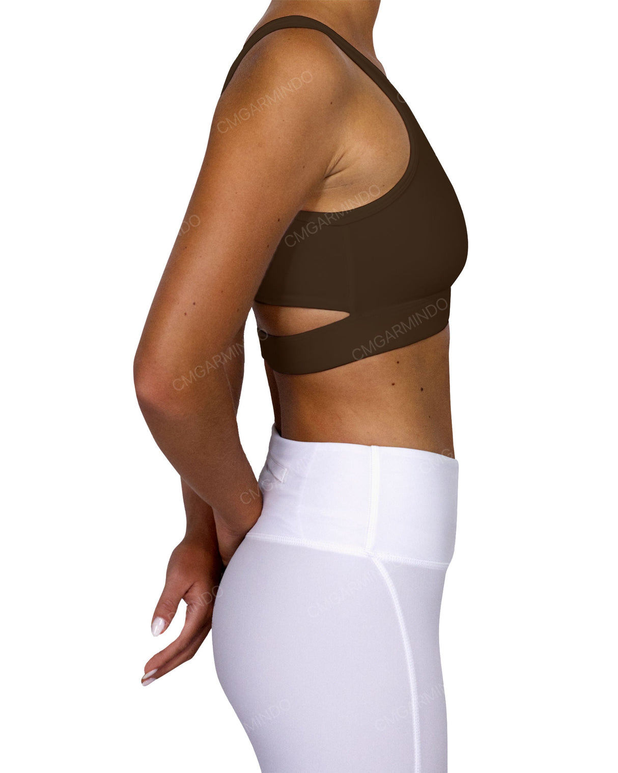 Scoop Front Band Back Top