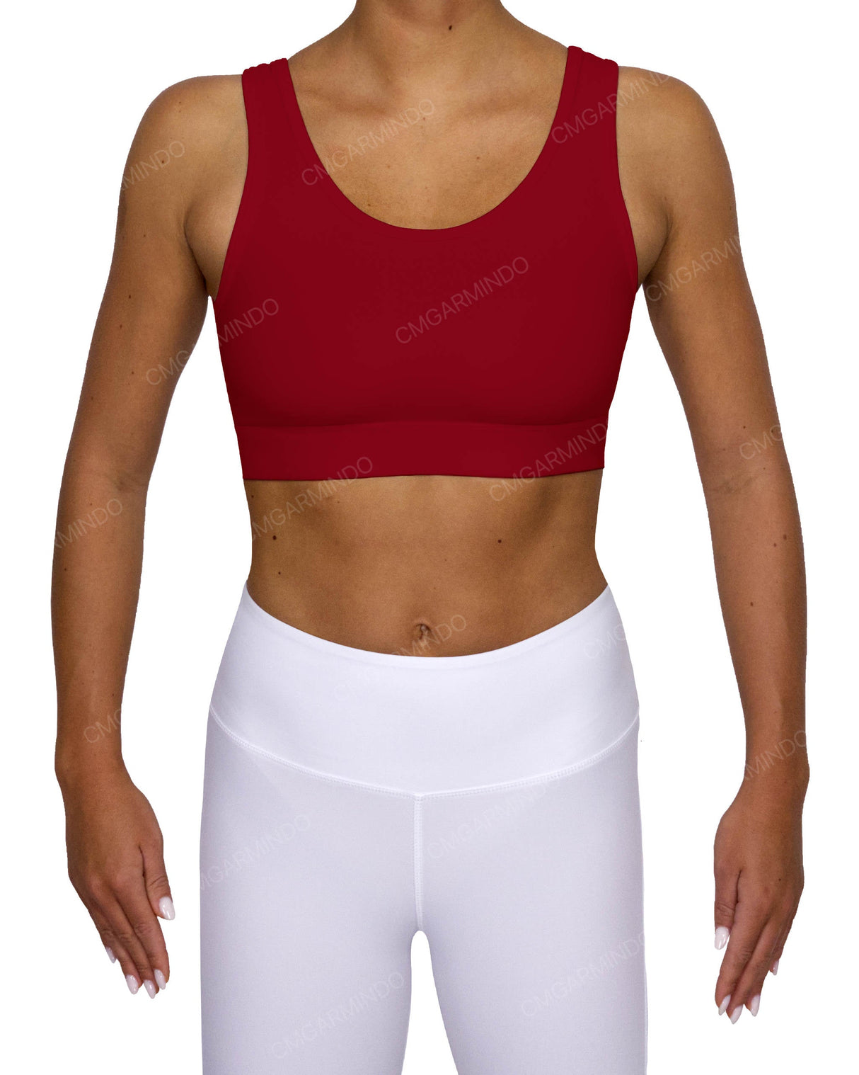 Scoop Front Band Back Top