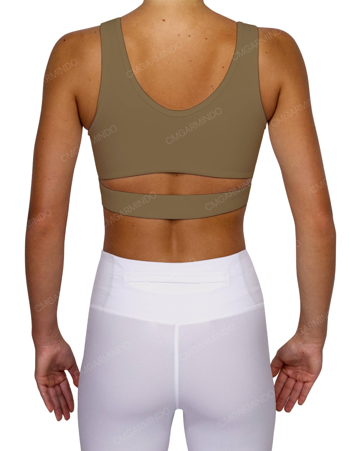 Scoop Front Band Back Top