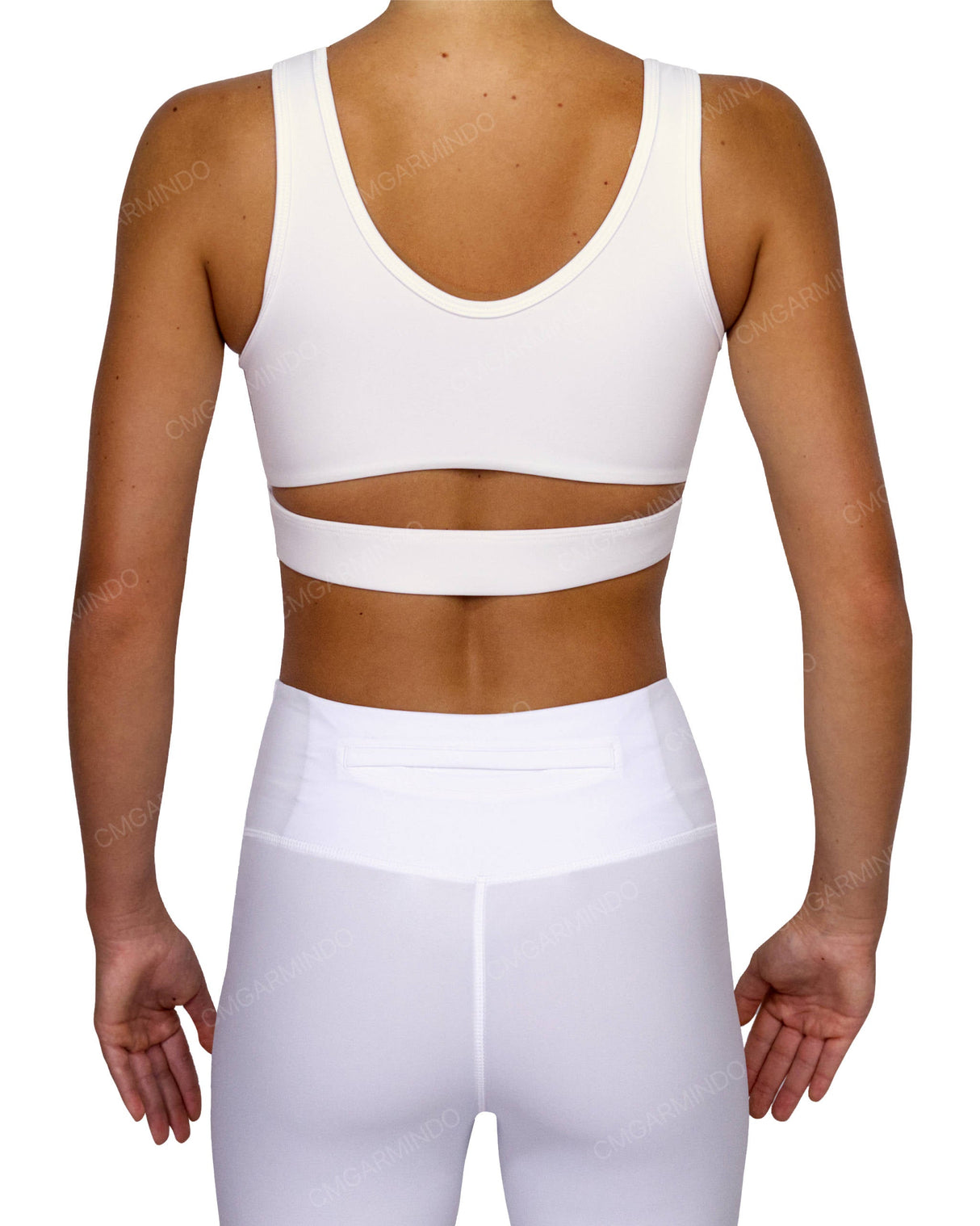 Scoop Front Band Back Top