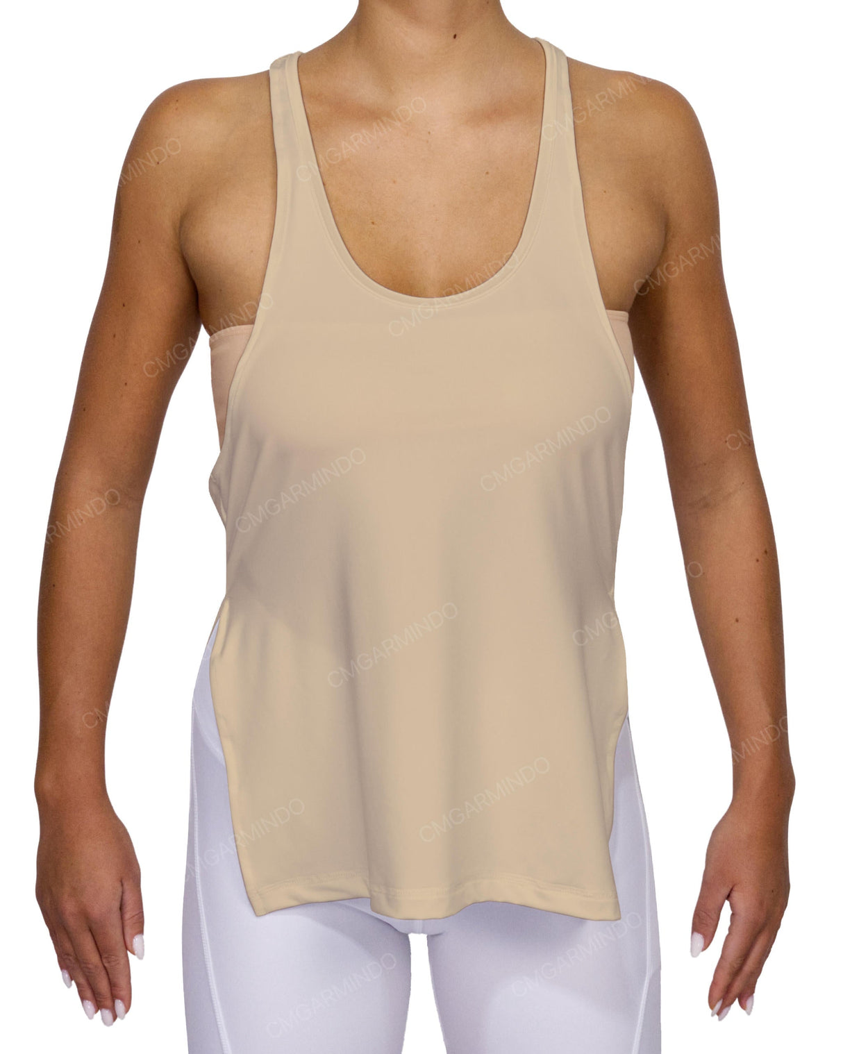 Long Side Slit Tank Top