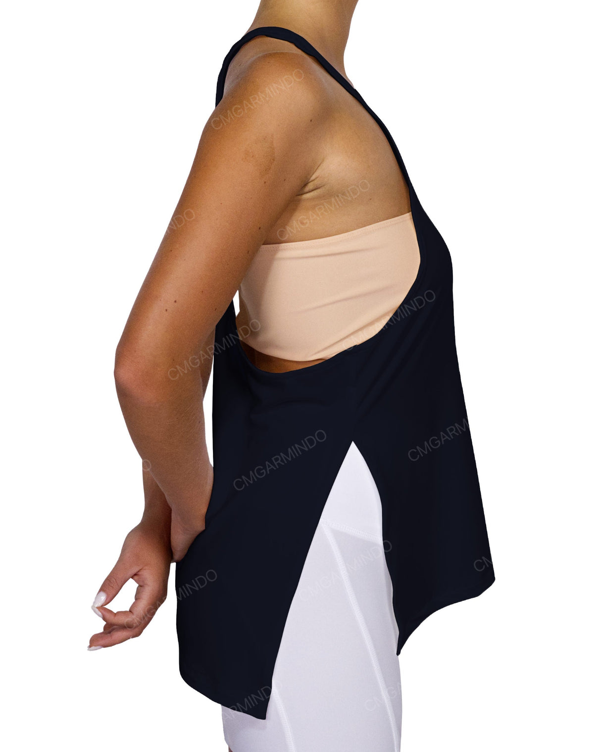 Long Side Slit Tank Top