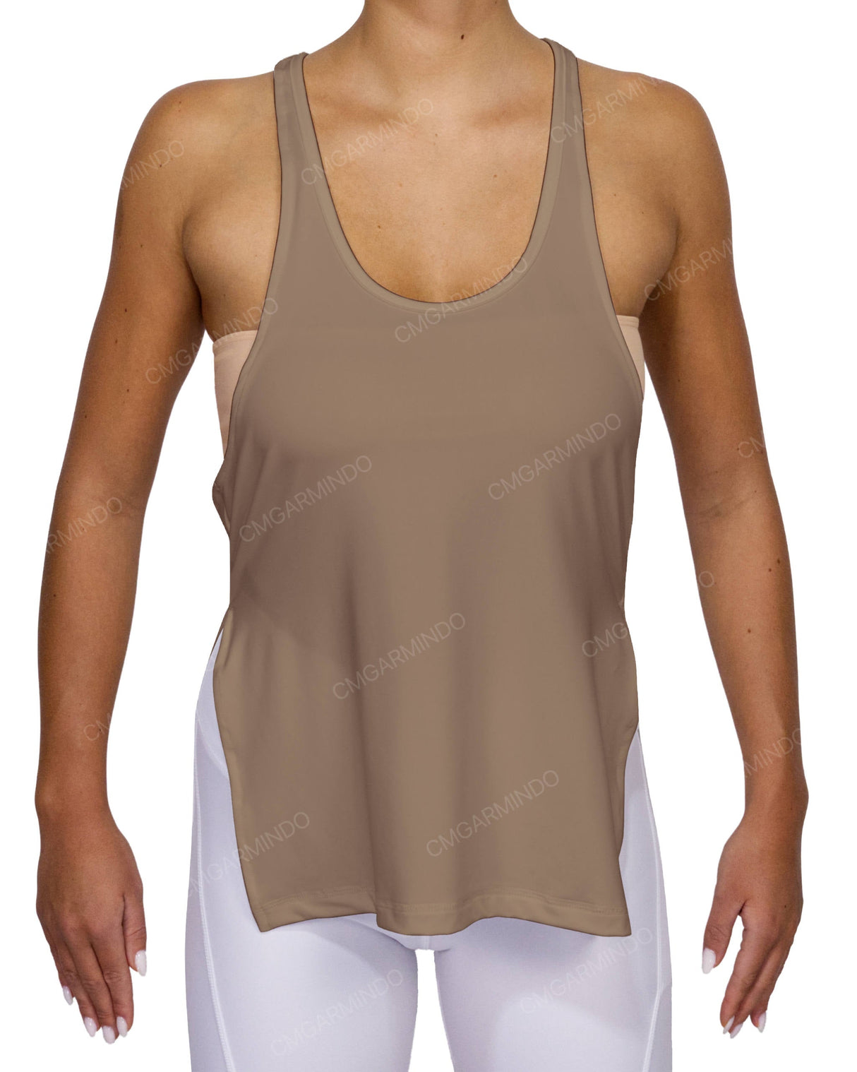 Long Side Slit Tank Top