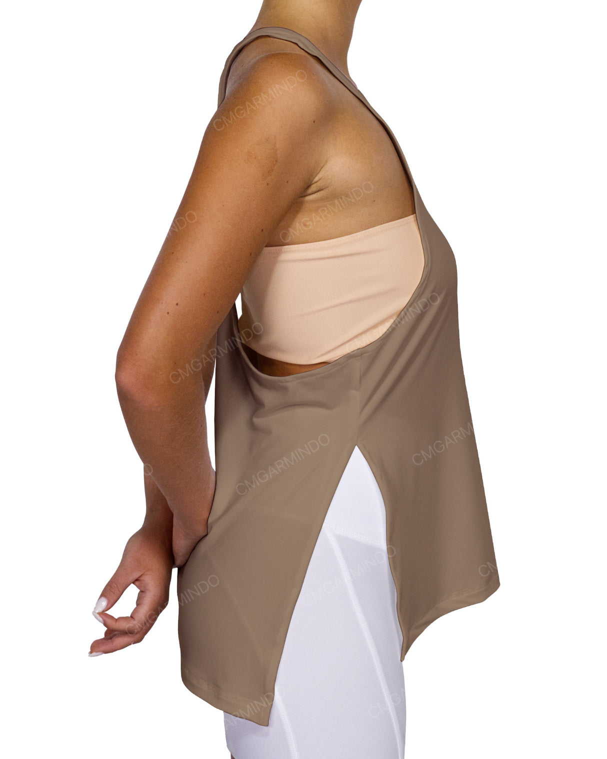 Long Side Slit Tank Top