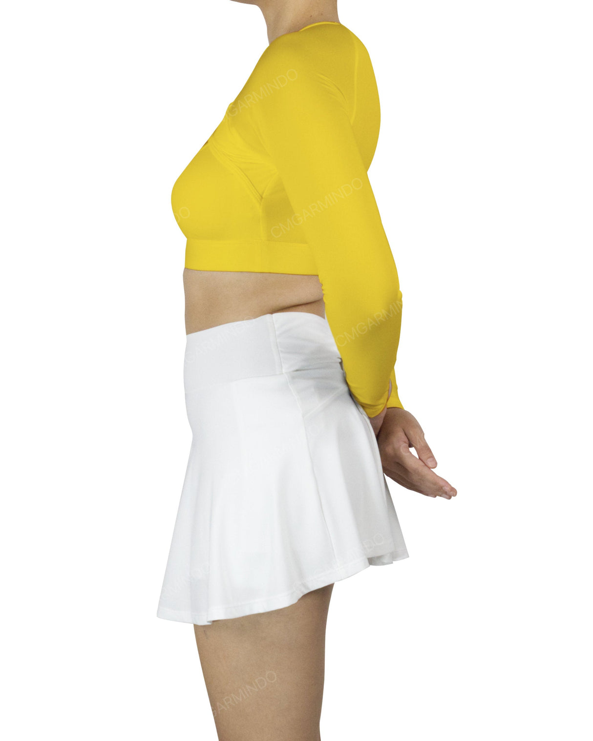 Crew Neck Long Sleeve Crop Top