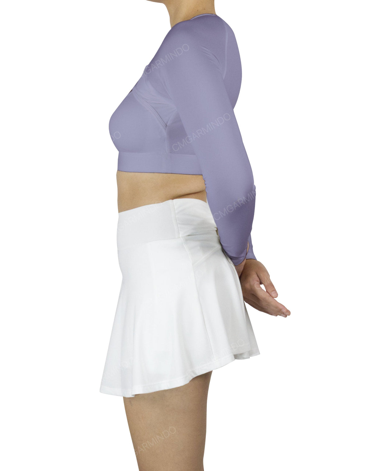 Crew Neck Long Sleeve Crop Top