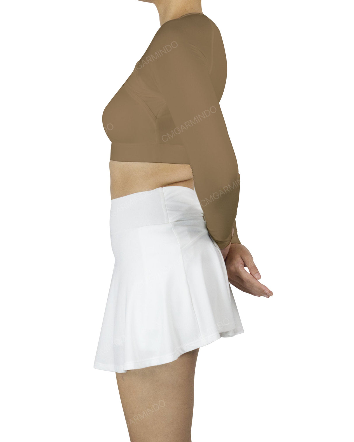 Crew Neck Long Sleeve Crop Top