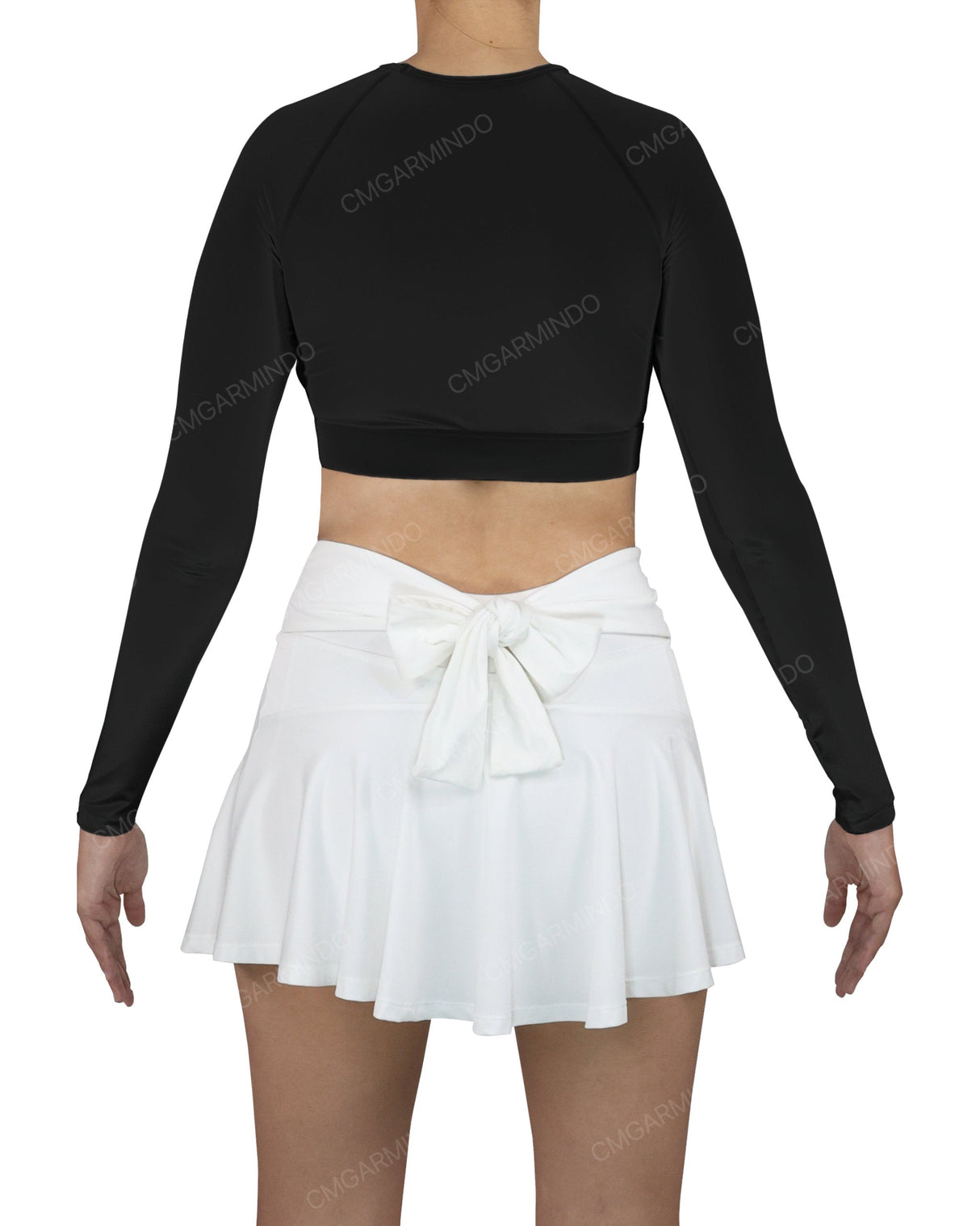 Crew Neck Long Sleeve Crop Top