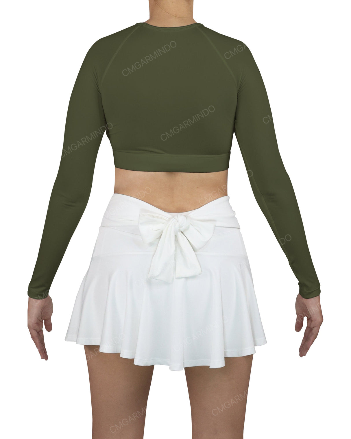 Crew Neck Long Sleeve Crop Top