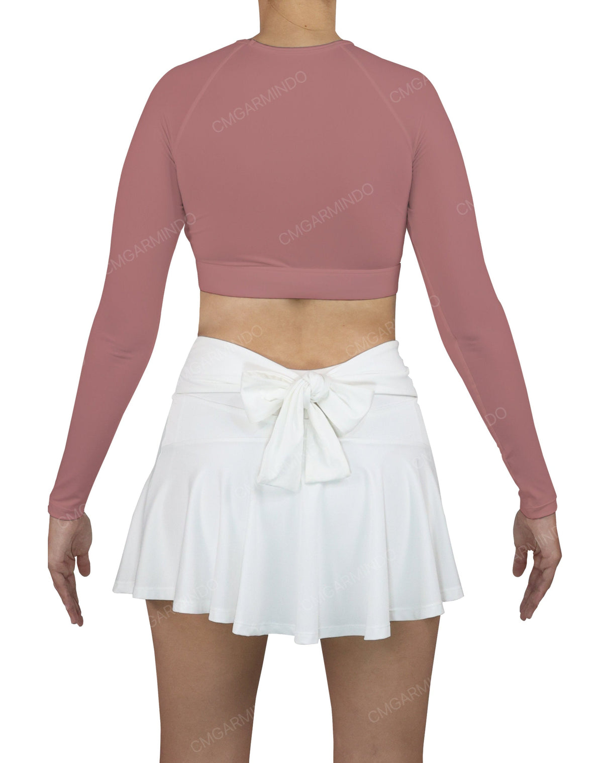 Crew Neck Long Sleeve Crop Top
