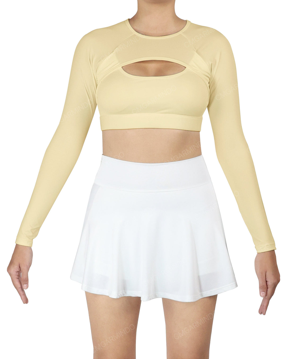 Crew Neck Long Sleeve Crop Top