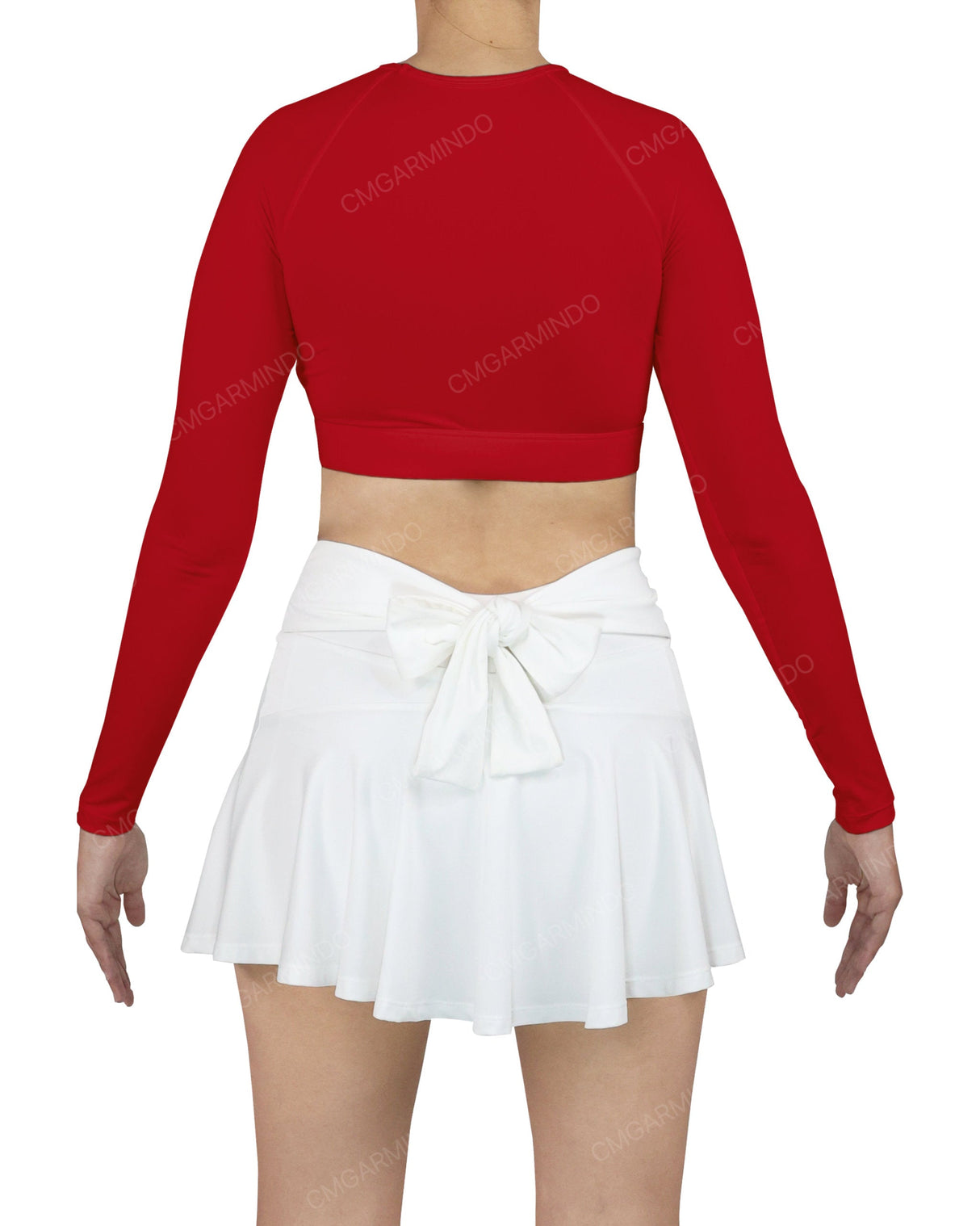 Crew Neck Long Sleeve Crop Top