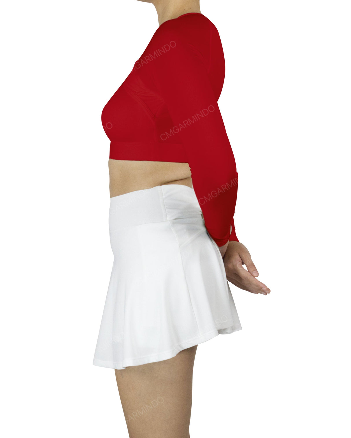 Crew Neck Long Sleeve Crop Top
