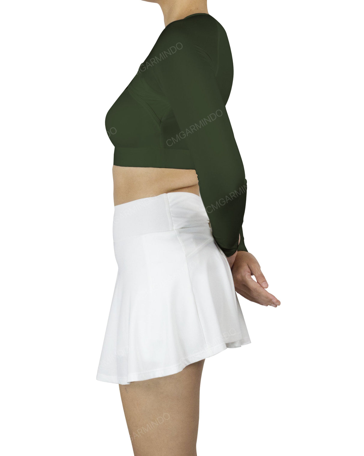Crew Neck Long Sleeve Crop Top