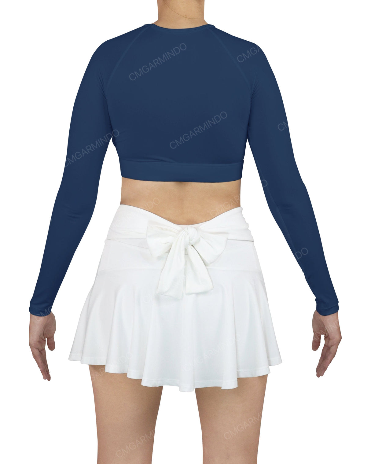 Crew Neck Long Sleeve Crop Top
