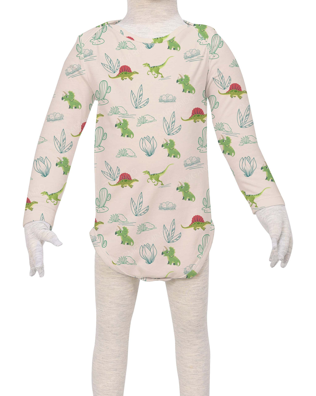 Long Sleeve Envelope Neck Onesie