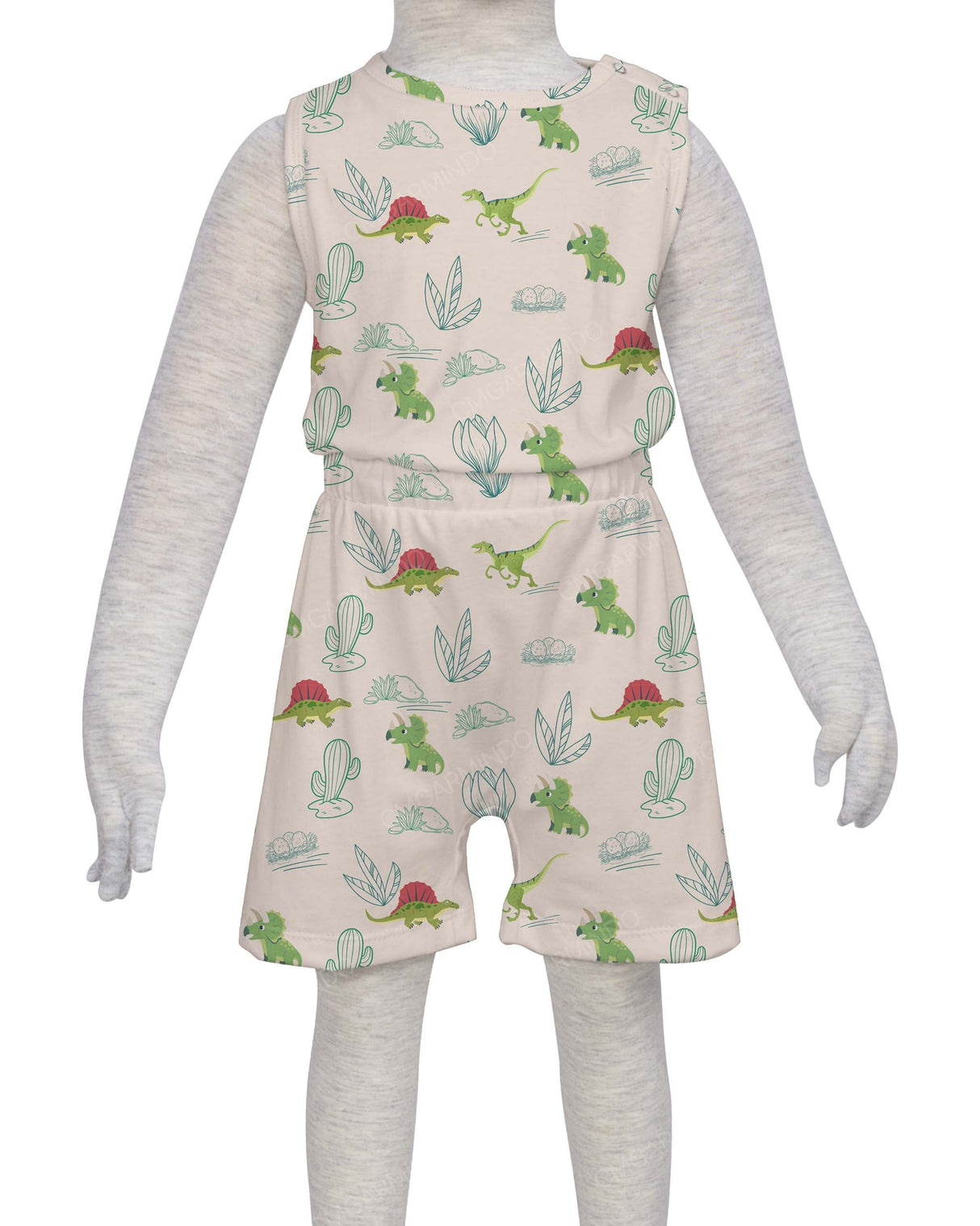 Sleeveless Crew Neck Elastic Waist Shorts Romper