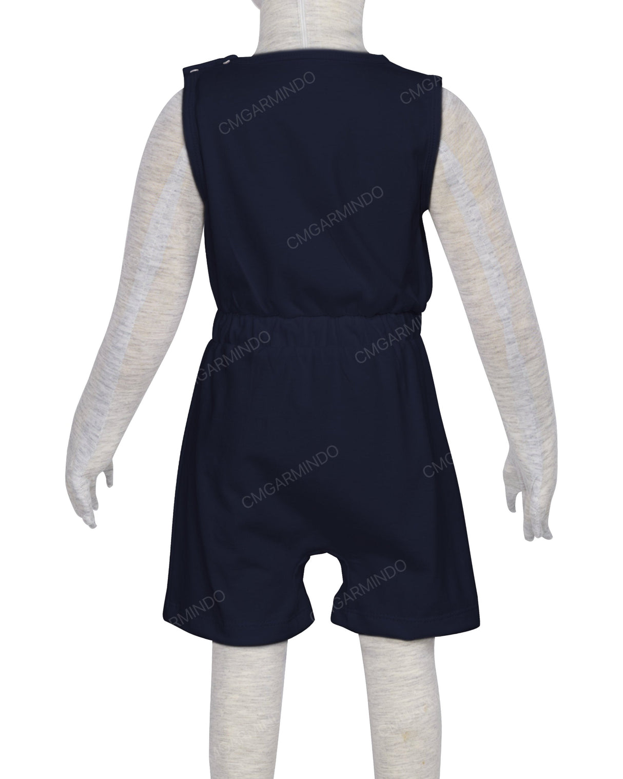 Sleeveless Crew Neck Elastic Waist Shorts Romper