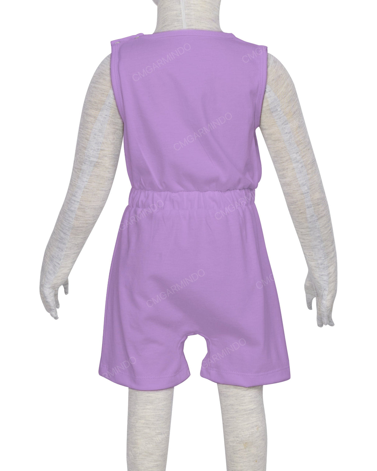 Sleeveless Crew Neck Elastic Waist Shorts Romper