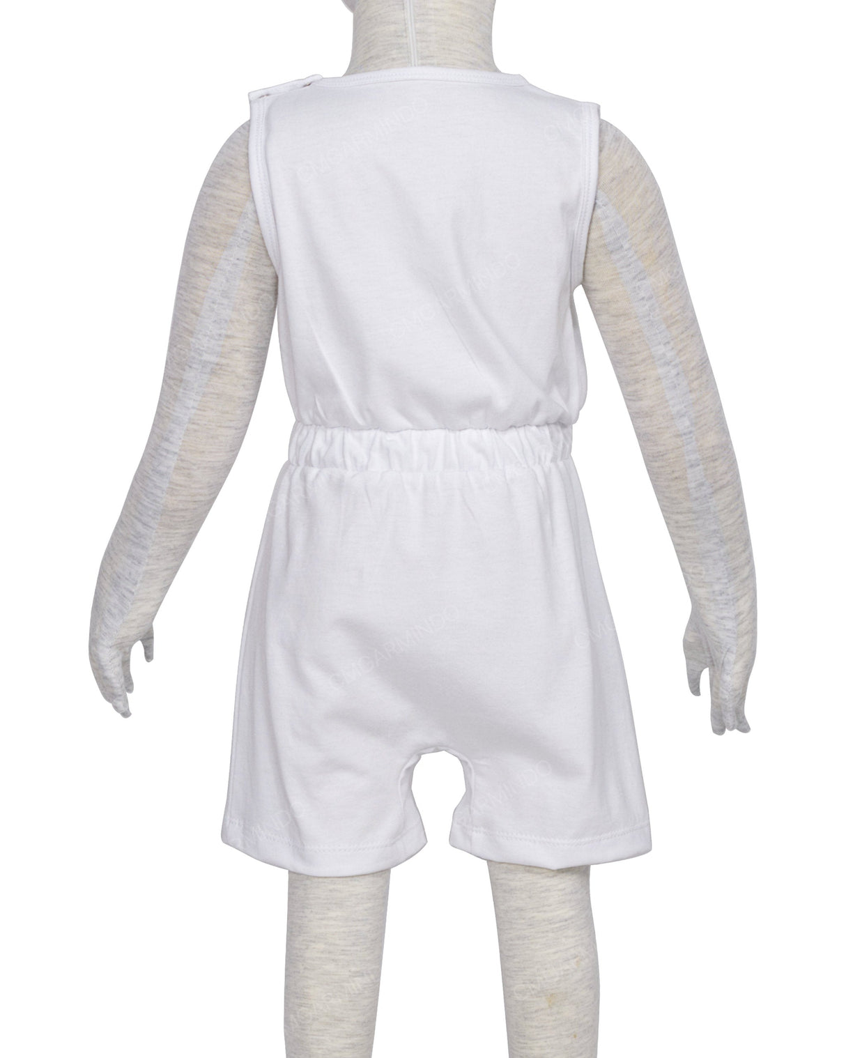 Sleeveless Crew Neck Elastic Waist Shorts Romper