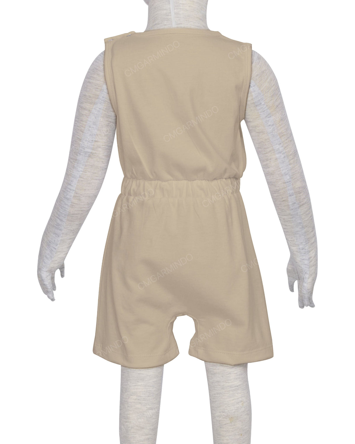 Sleeveless Crew Neck Elastic Waist Shorts Romper