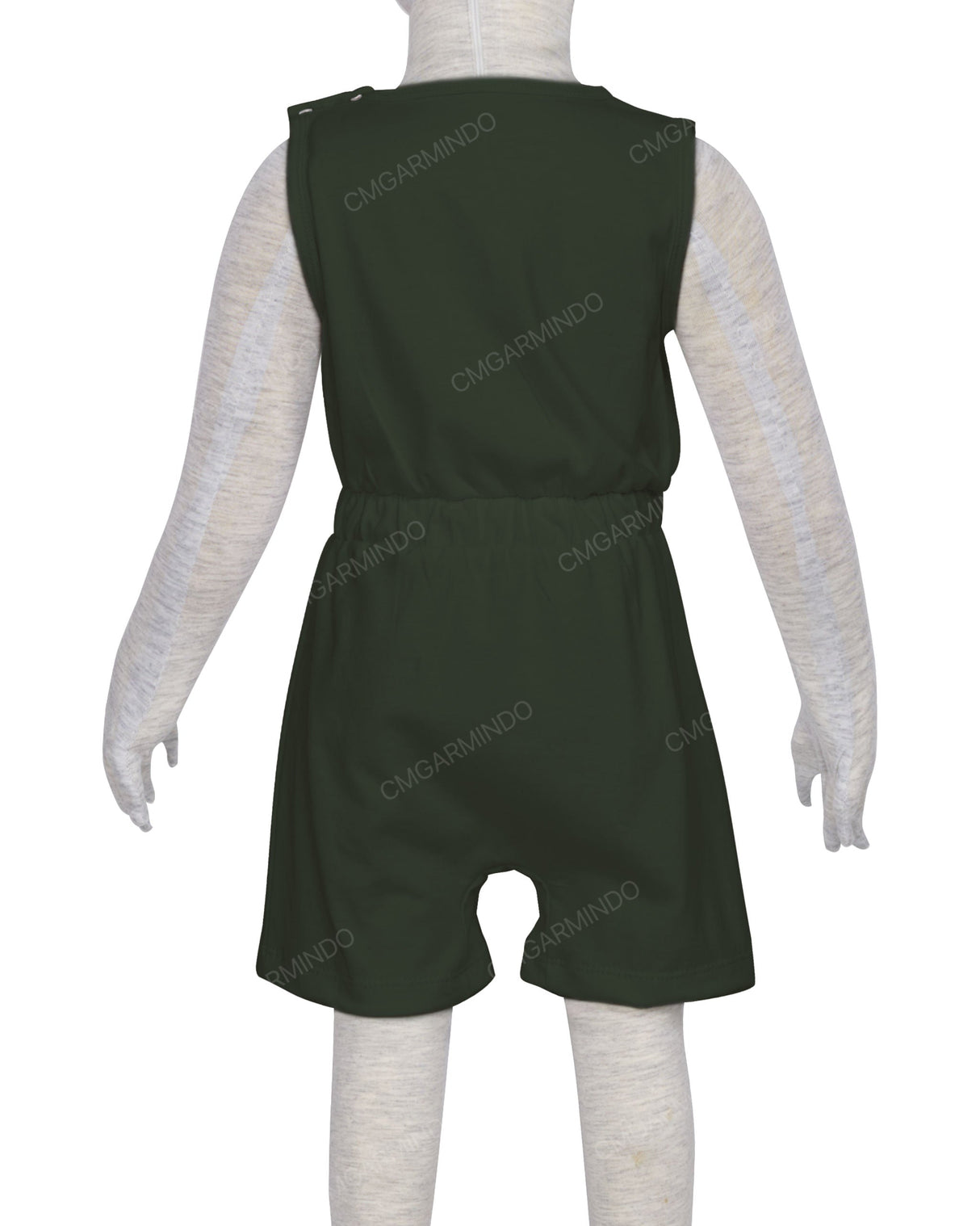 Sleeveless Crew Neck Elastic Waist Shorts Romper