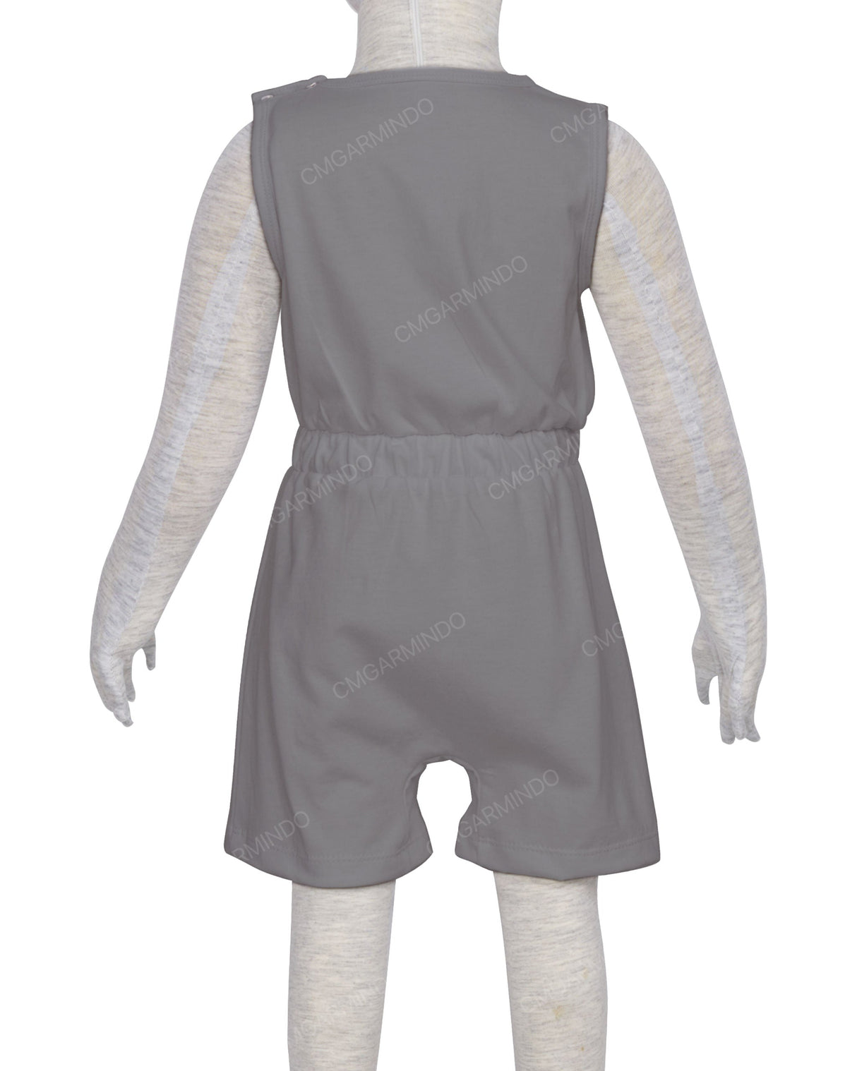 Sleeveless Crew Neck Elastic Waist Shorts Romper