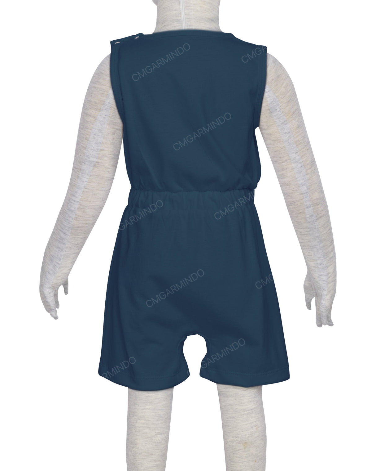 Sleeveless Crew Neck Elastic Waist Shorts Romper