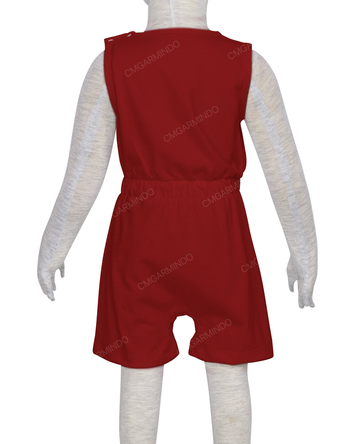 Sleeveless Crew Neck Elastic Waist Shorts Romper